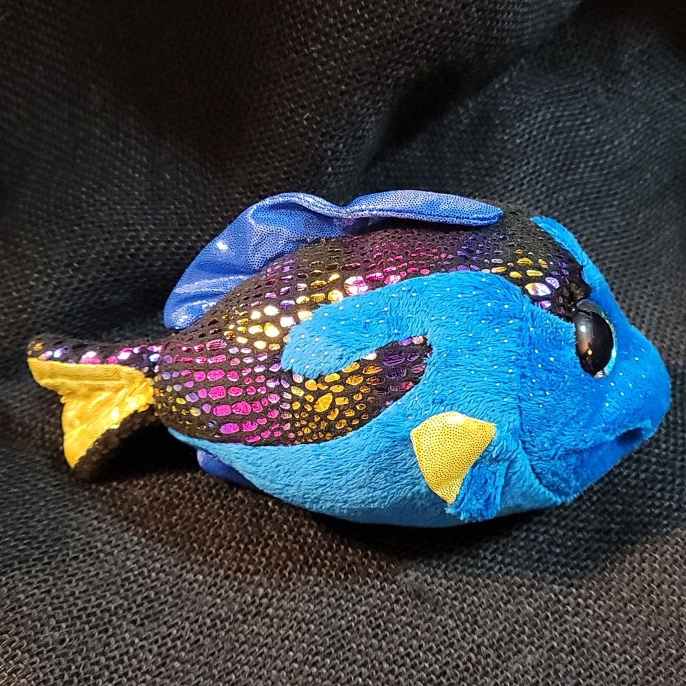 Aqua the Fish, Ty beanie fish, blue,